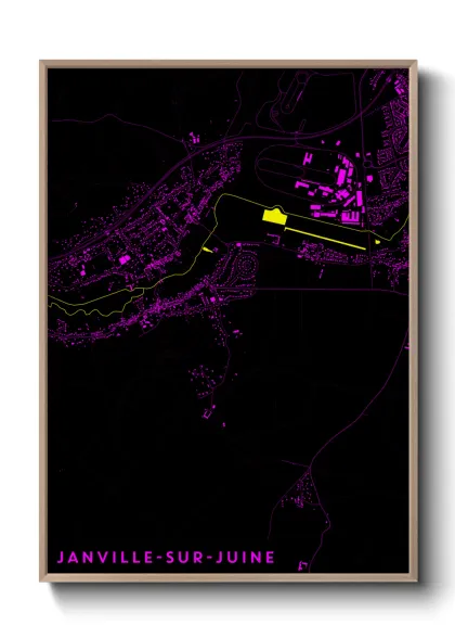 Une affiche de carte sur Janville-sur-Juine