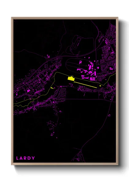 Une affiche de carte sur Lardy