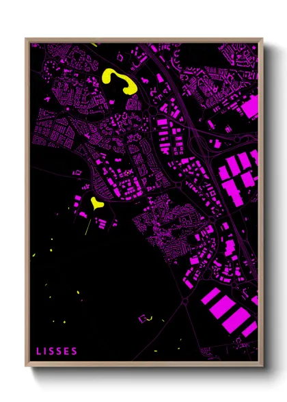 Une affiche de carte sur Lisses