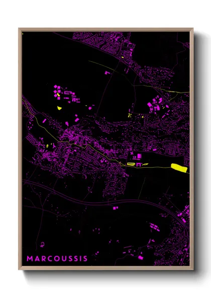 Une affiche de carte sur Marcoussis
