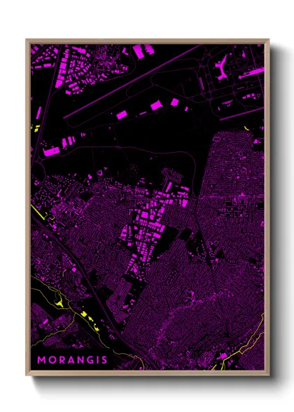 Une affiche de carte sur Morangis