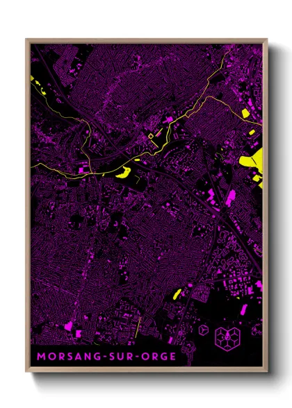 Une affiche de carte sur Morsang-sur-Orge