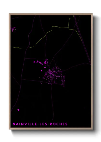 Une affiche de carte sur Nainville-les-Roches