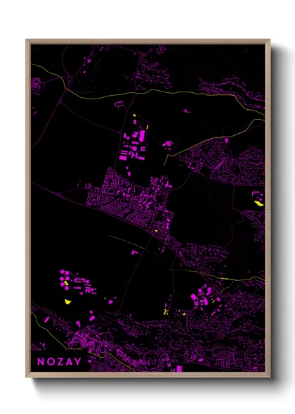 Une affiche de carte sur Nozay