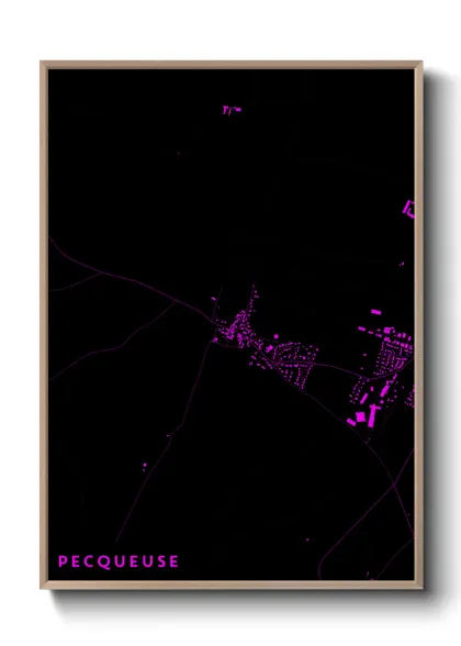 Une affiche de carte sur Pecqueuse