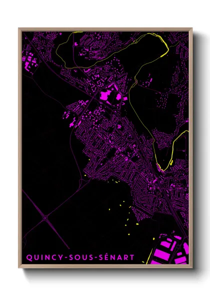 Une affiche de carte sur Quincy-sous-Sénart