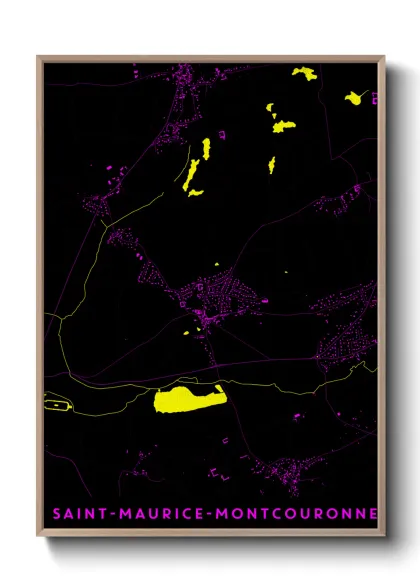 Une affiche de carte sur Saint-Maurice-Montcouronne