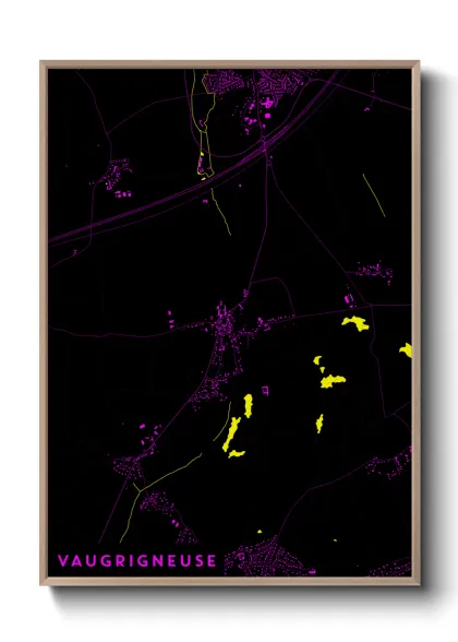 Une affiche de carte sur Vaugrigneuse