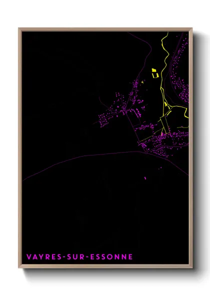Une affiche de carte sur Vayres-sur-Essonne