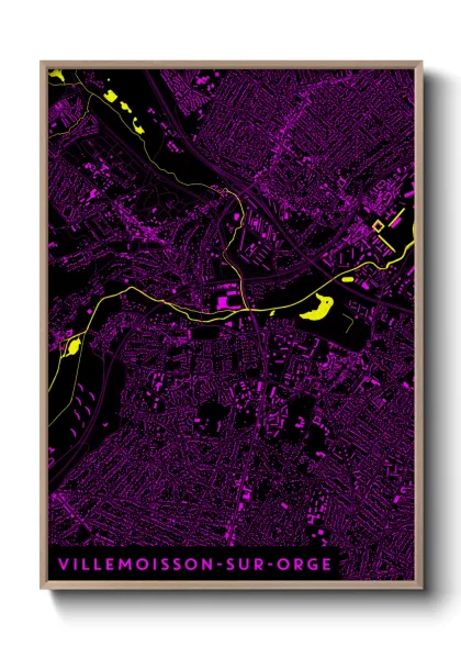 Une affiche de carte sur Villemoisson-sur-Orge