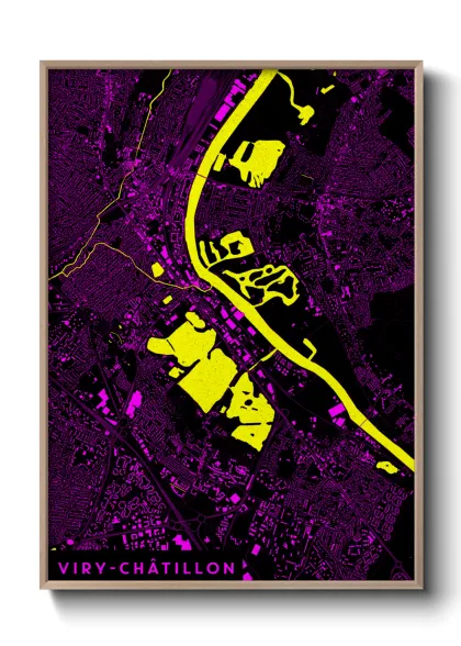 Une affiche de carte sur Viry-Châtillon