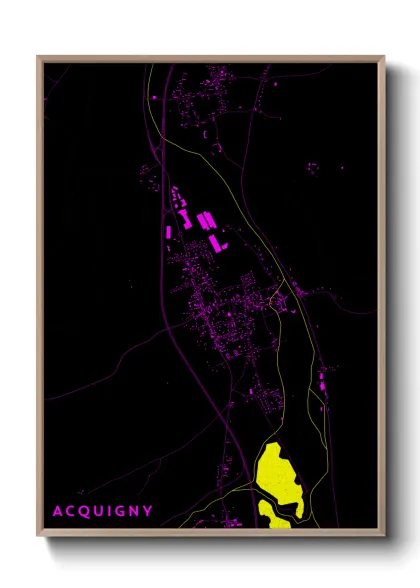 Une affiche de carte sur Acquigny