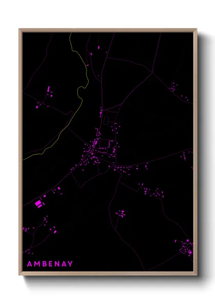 Une affiche de carte sur Ambenay