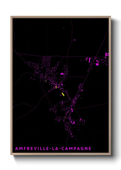 Une affiche de carte sur Amfreville-la-Campagne