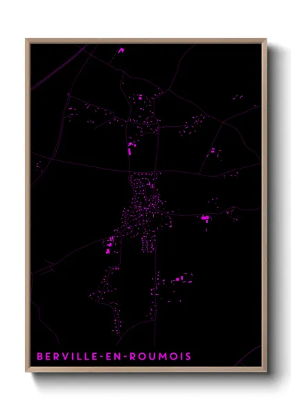 Une affiche de carte sur Berville-en-Roumois