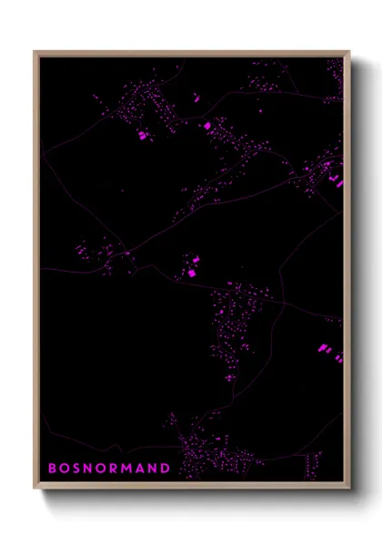 Une affiche de carte sur Bosnormand