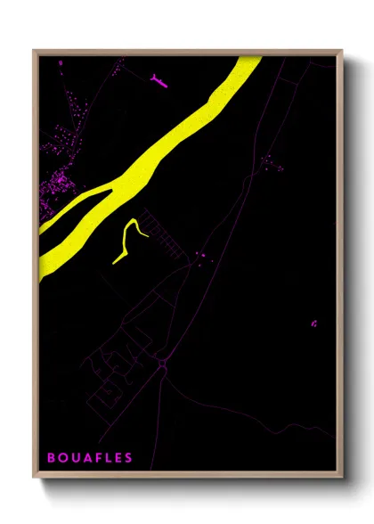 Une affiche de carte sur Bouafles