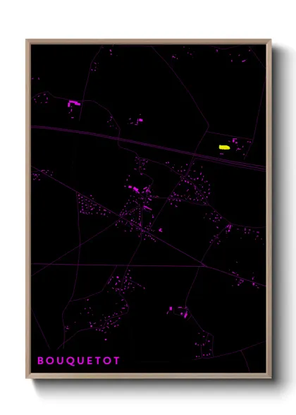 Une affiche de carte sur Bouquetot