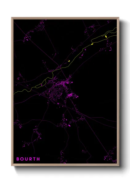Une affiche de carte sur Bourth