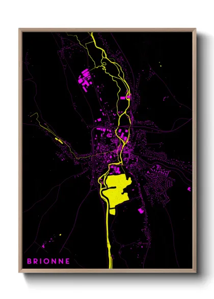 Une affiche de carte sur Brionne