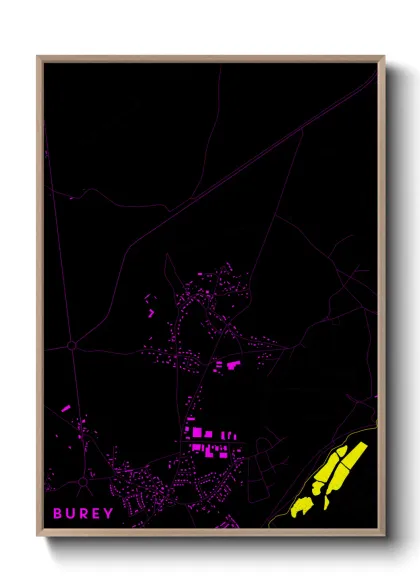 Une affiche de carte sur Burey