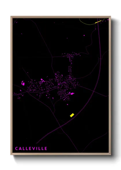 Une affiche de carte sur Calleville