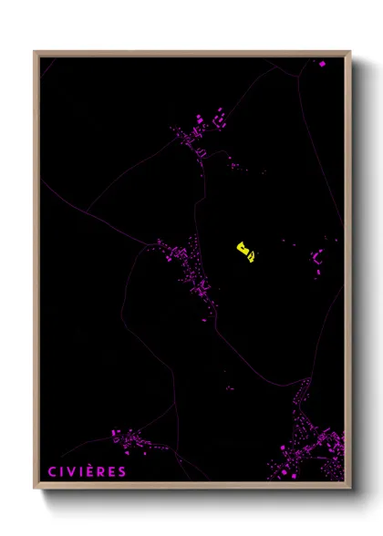 Une affiche de carte sur Civières