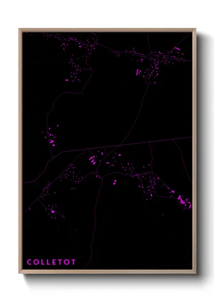 Une affiche de carte sur Colletot