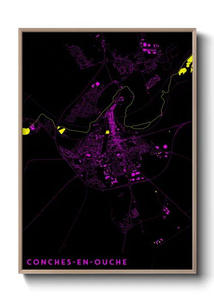 Une affiche de carte sur Conches-en-Ouche