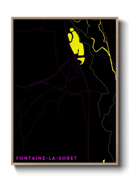 Une affiche de carte sur Fontaine-la-Soret