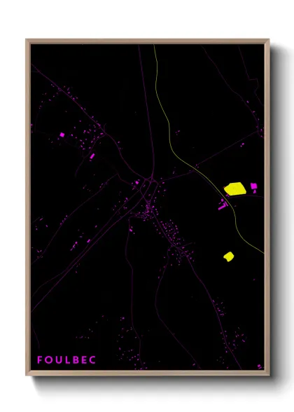 Une affiche de carte sur Foulbec