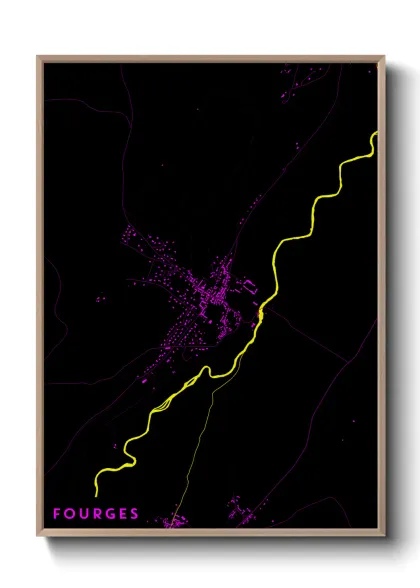Une affiche de carte sur Fourges