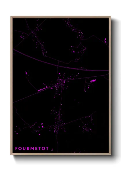 Une affiche de carte sur Fourmetot