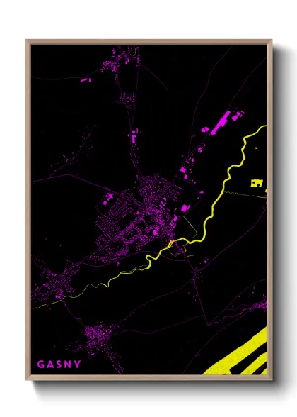 Une affiche de carte sur Gasny