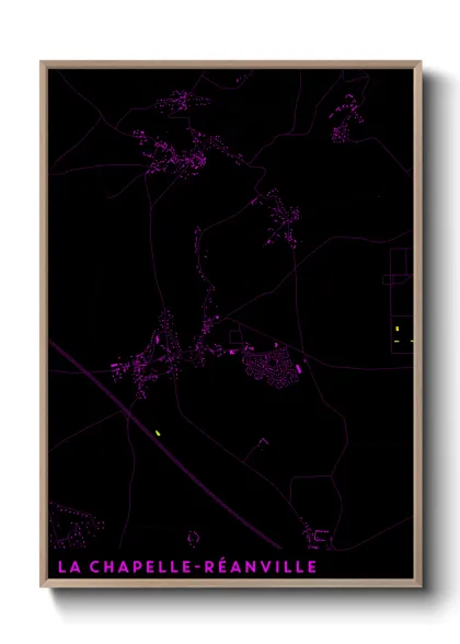 Une affiche de carte sur La Chapelle-Réanville