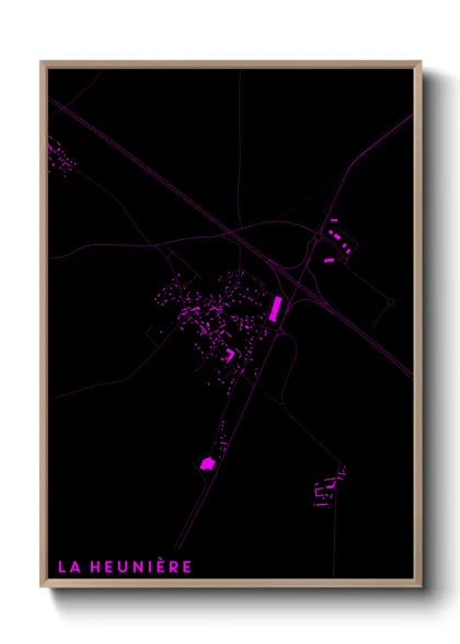 Une affiche de carte sur La Heunière