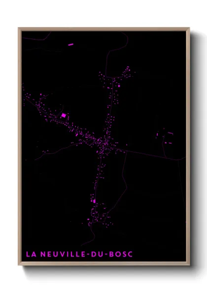 Une affiche de carte sur La Neuville-du-Bosc