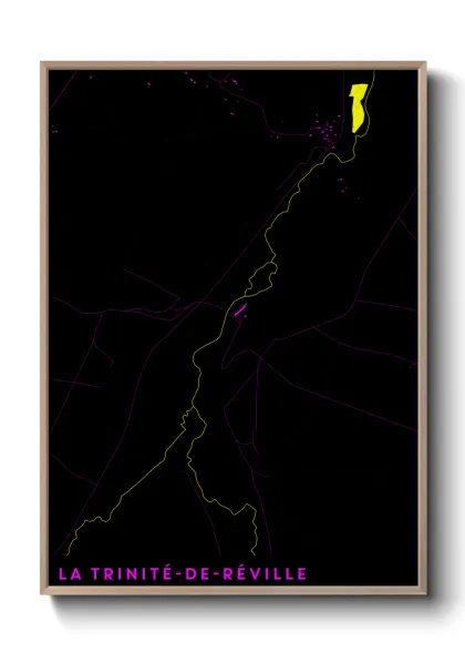 Une affiche de carte sur La Trinité-de-Réville