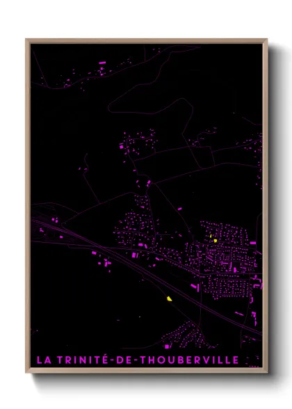 Une affiche de carte sur La Trinité-de-Thouberville