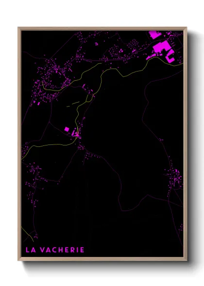 Une affiche de carte sur La Vacherie