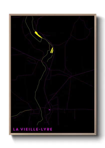 Une affiche de carte sur La Vieille-Lyre