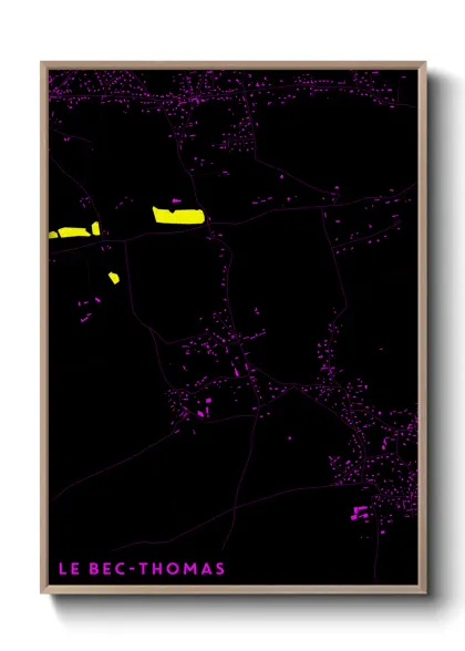 Une affiche de carte sur Le Bec-Thomas