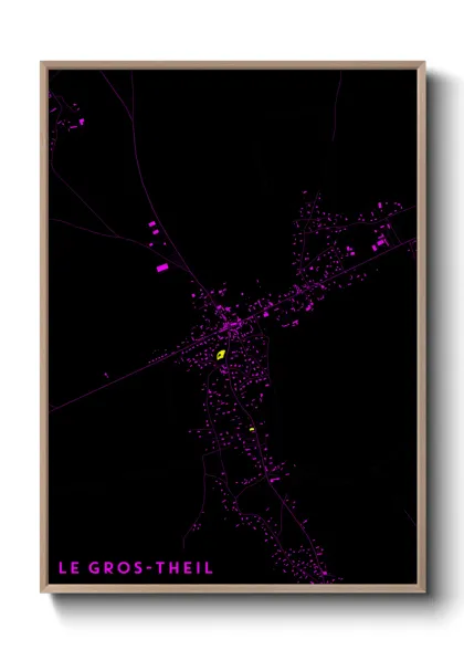 Une affiche de carte sur Le Gros-Theil
