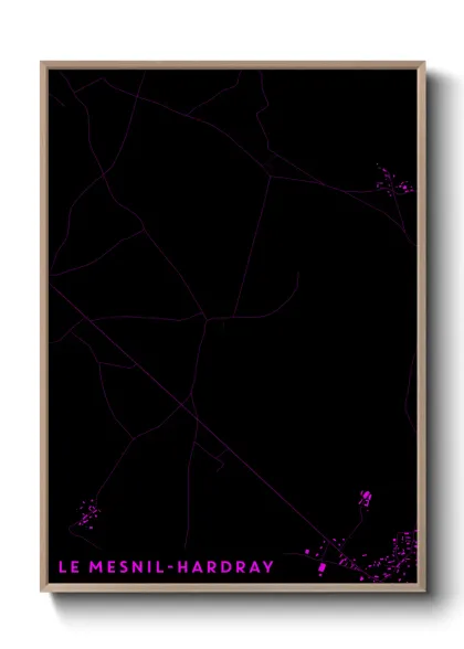 Une affiche de carte sur Le Mesnil-Hardray