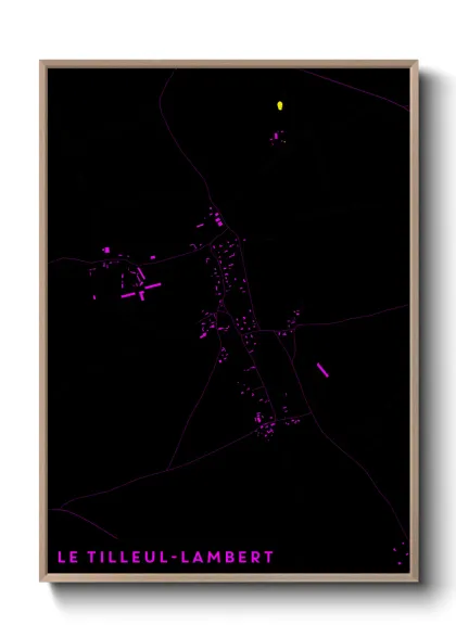 Une affiche de carte sur Le Tilleul-Lambert