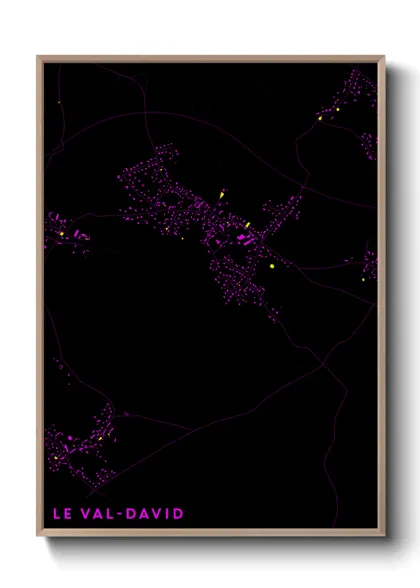 Une affiche de carte sur Le Val-David