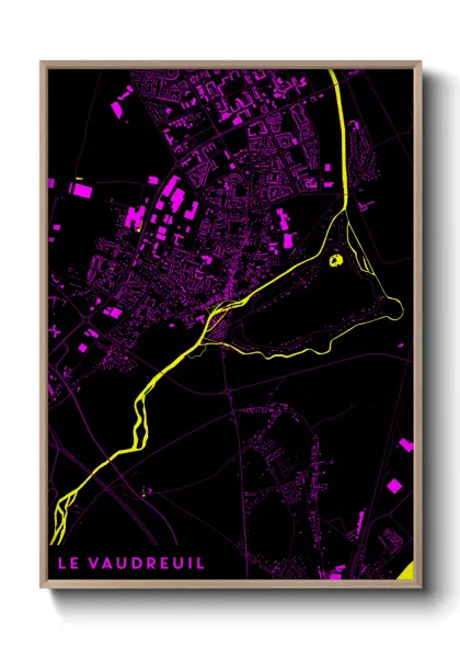 Une affiche de carte sur Le Vaudreuil