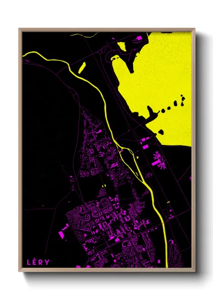 Une affiche de carte sur Léry