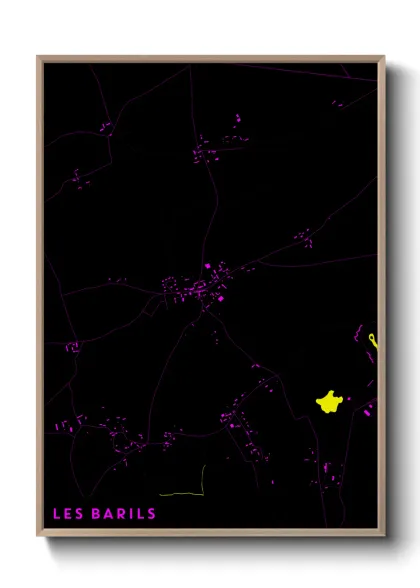 Une affiche de carte sur Les Barils
