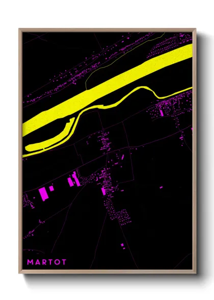 Une affiche de carte sur Martot